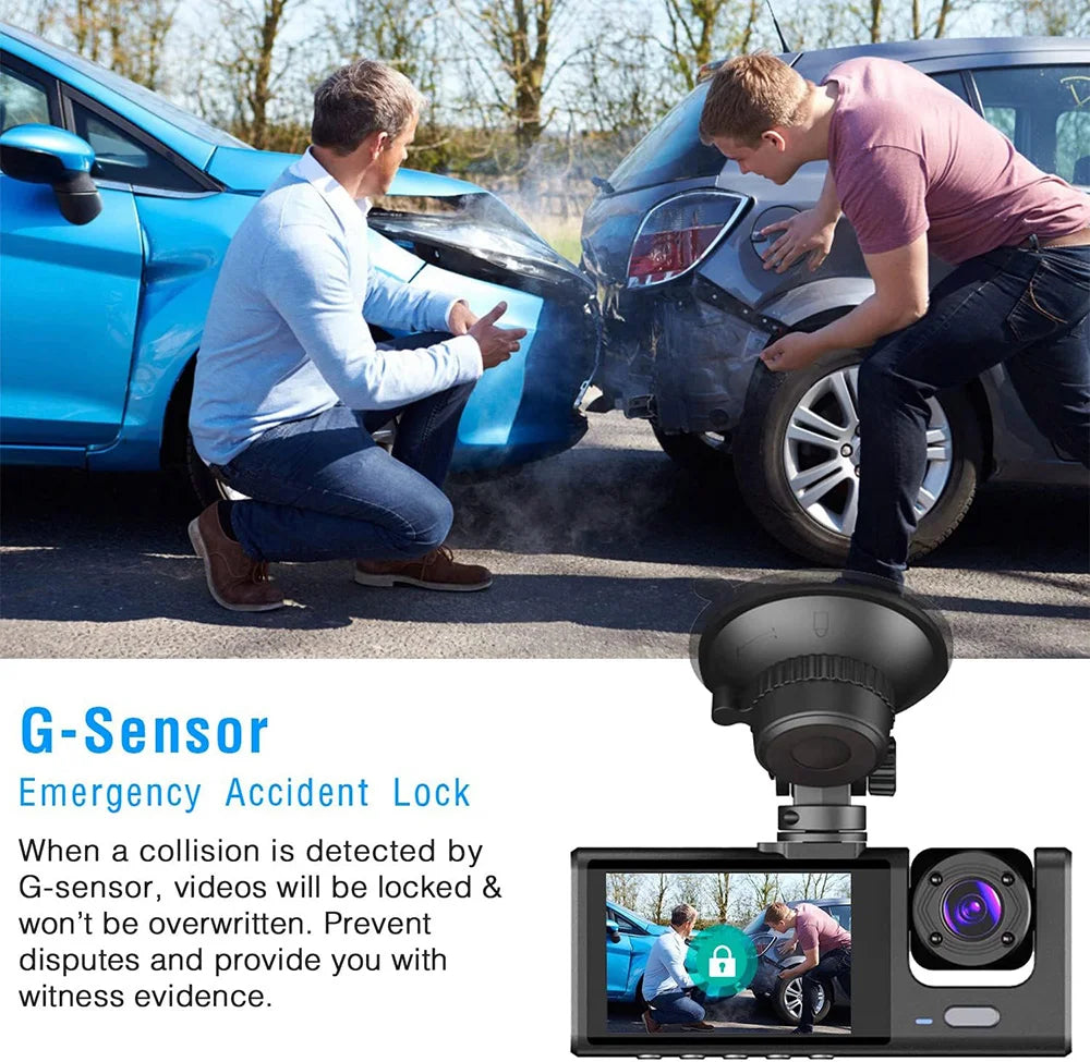 1080P WiFi Car Dvr 2/3 Camra DashCam for Cars Camera for Vehicle Recorder Video Front Optional Rear Camera  Night Vision Dashcam