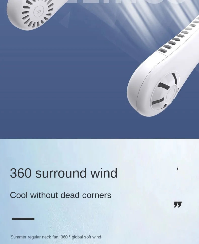 AeroChill X™ Mini – Ventilateur de Cou Sans Pales, Ultra-Léger 248g, 3 Vitesses, Rechargeable