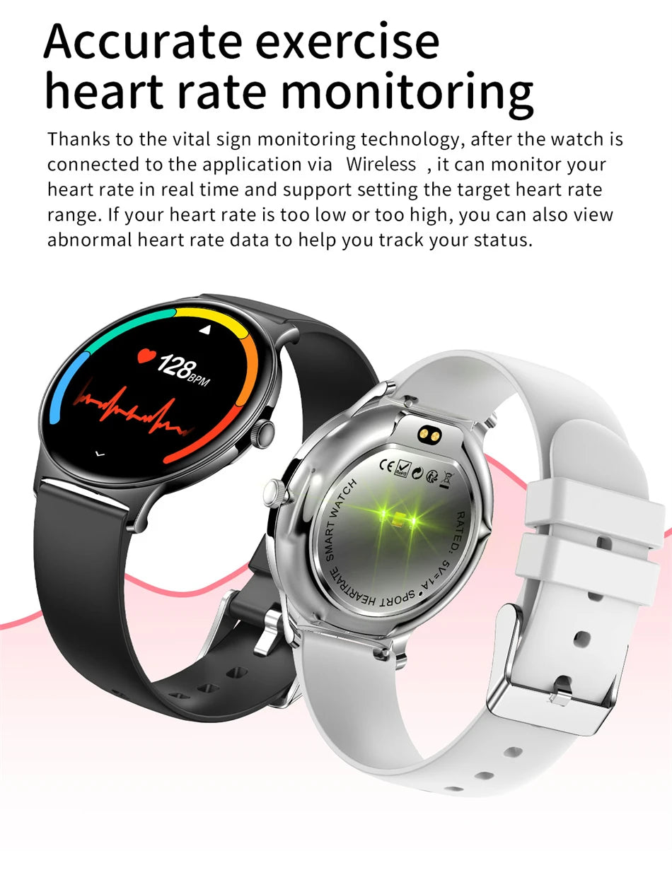 LunaWatch X™ Lady 466 – Montre Connectée Femme AMOLED 1.43", Always On, Appels BT, Santé Féminine, 9 Coloris