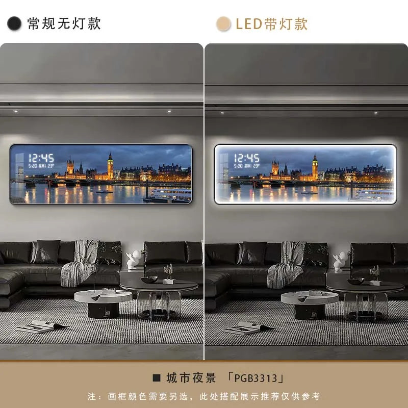 LumiWall™ City Night – Applique Murale LED Paysage Urbain, Bois, Dimmable, Télécommande