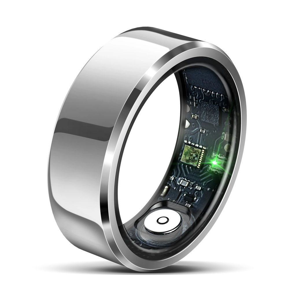 NovaRing X™ Steel Case – Smarter Ring Stahl + Ladeetui, Display, Herzfrequenz, SpO2, 5ATM