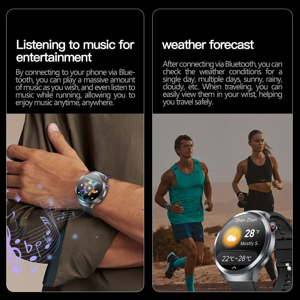 LunaWatch X™ ECG Pro NFC – Montre Connectée AMOLED 1.73", ECG, NFC, IP68, SOS, Appels BT, 530mAh