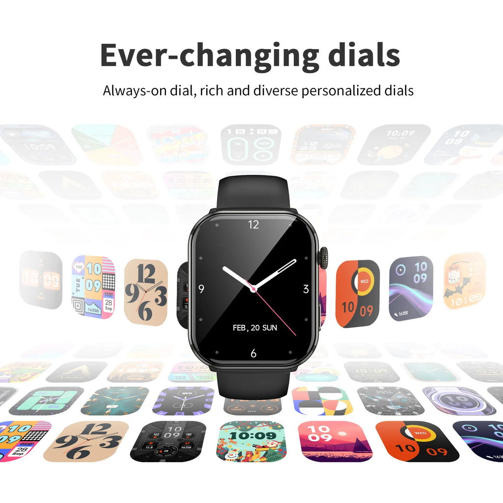 LunaWatch X™ Sport Elite – Montre Connectée AMOLED 1.96", 800mAh, Appels BT, SpO2, 3 Coloris
