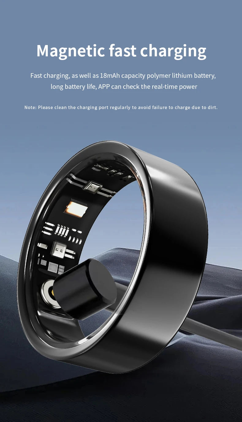 NovaRing X™ Titanium – Smart Ring, Titanium, HR, SpO2, Stress, IP68, 5-7 Days