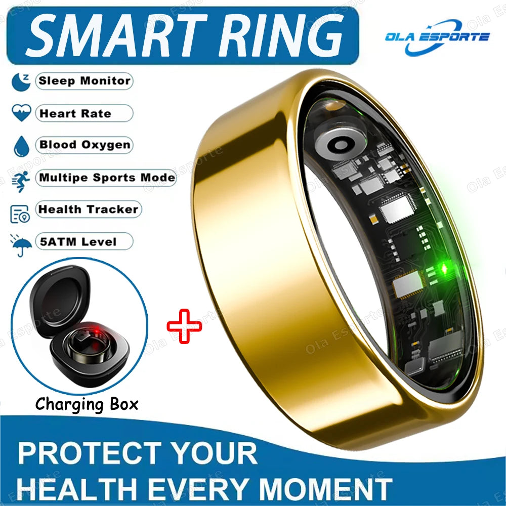 NovaRing X™ Endurance – Bague Connectée Écran, FC, SpO2, GPS, 15 Jours Veille, 29 Langues