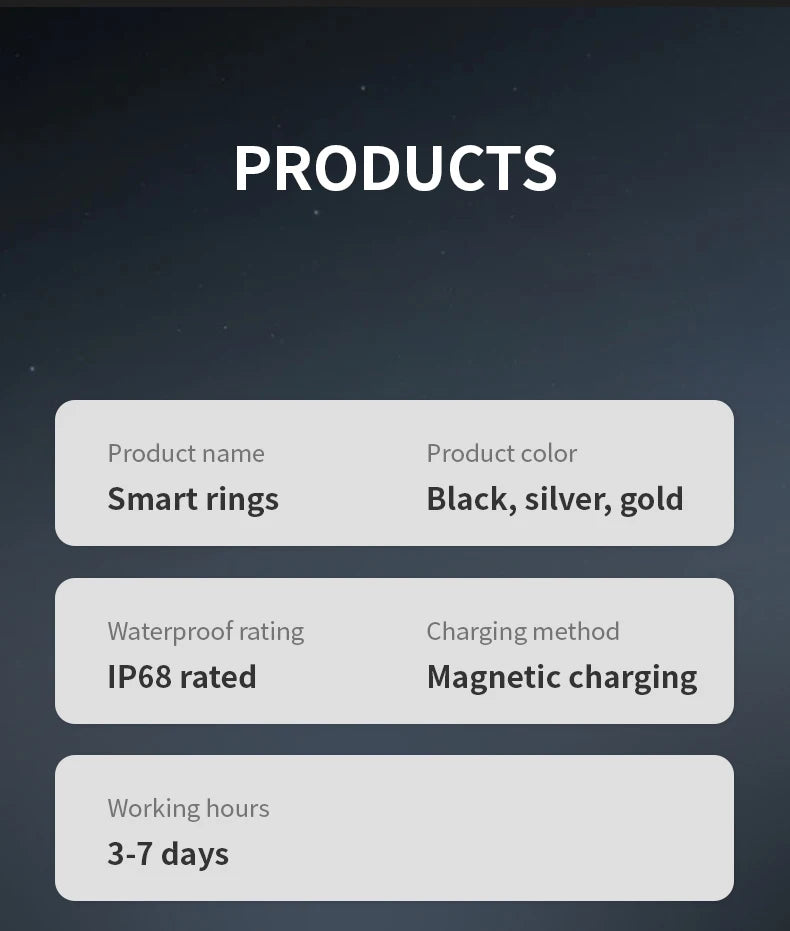 NovaRing X™ Titanium – Smart Ring, Titanium, HR, SpO2, Stress, IP68, 5-7 Days