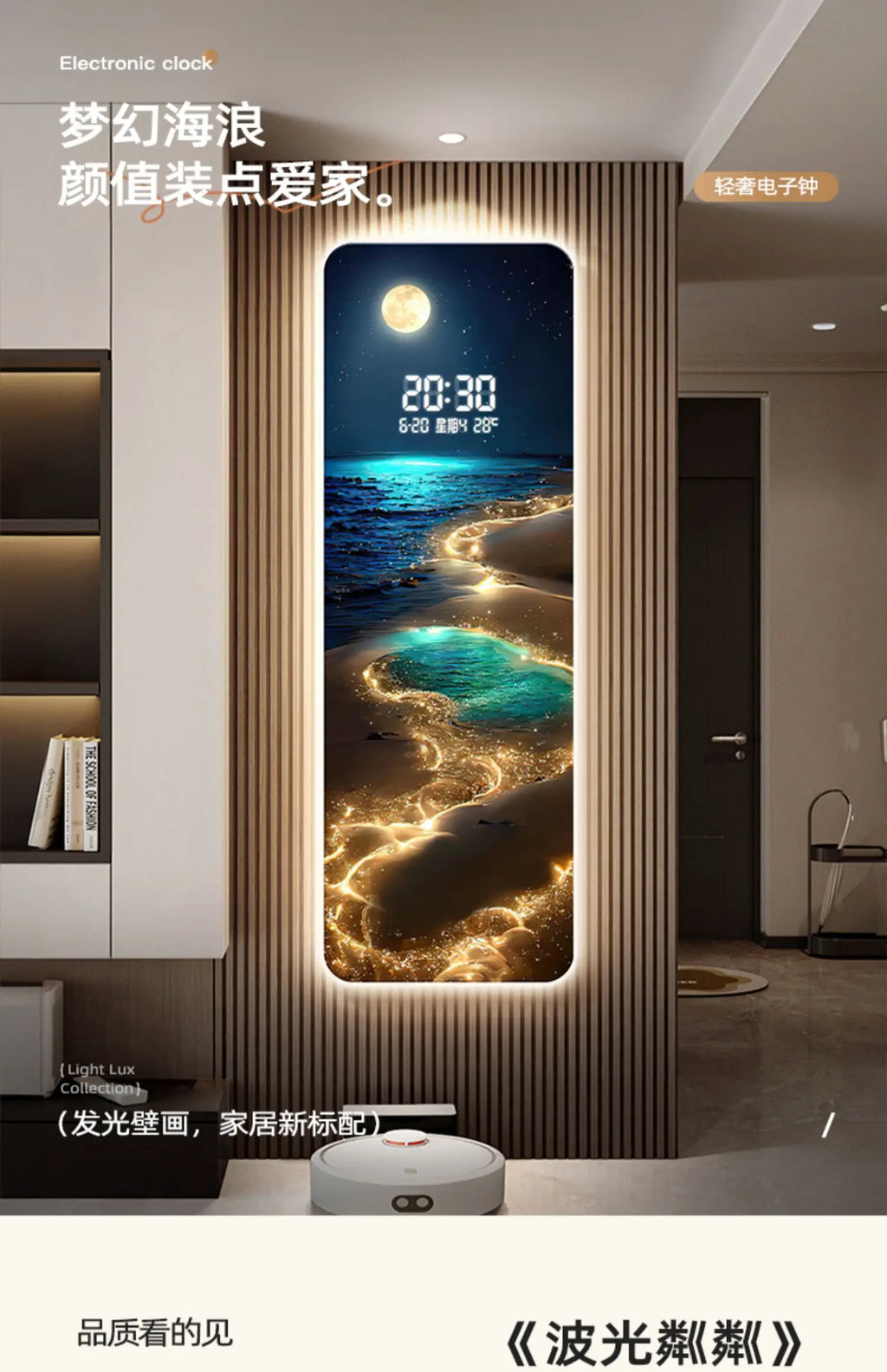 Large Wall clock home decor items Interior living room digital clock wall noiseless gaming room Kitchen home decoration luxury