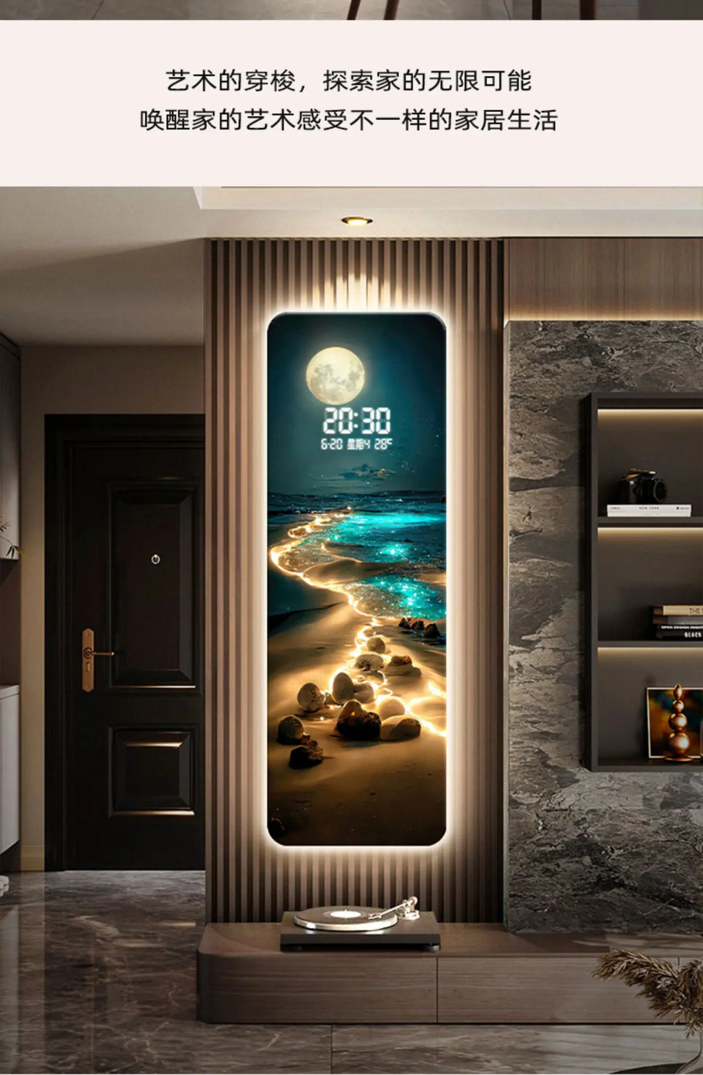 Large Wall clock home decor items Interior living room digital clock wall noiseless gaming room Kitchen home decoration luxury