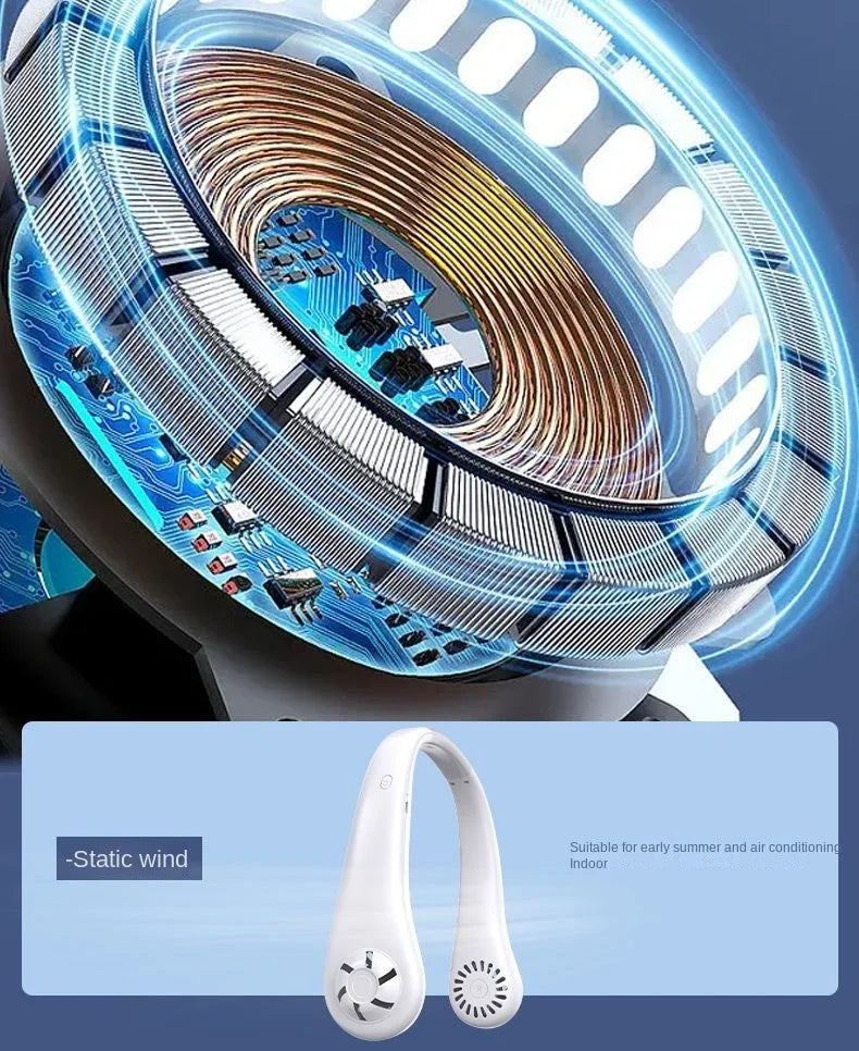 AeroChill X™ Mini – Ventilateur de Cou Sans Pales, Ultra-Léger 248g, 3 Vitesses, Rechargeable