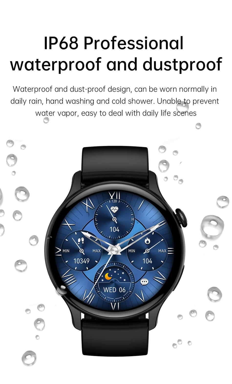 LunaWatch X™ Fashion AI – Montre Connectée AMOLED 1.43", NFC, GPS, IP68, Bracelet Acier, 9 Coloris