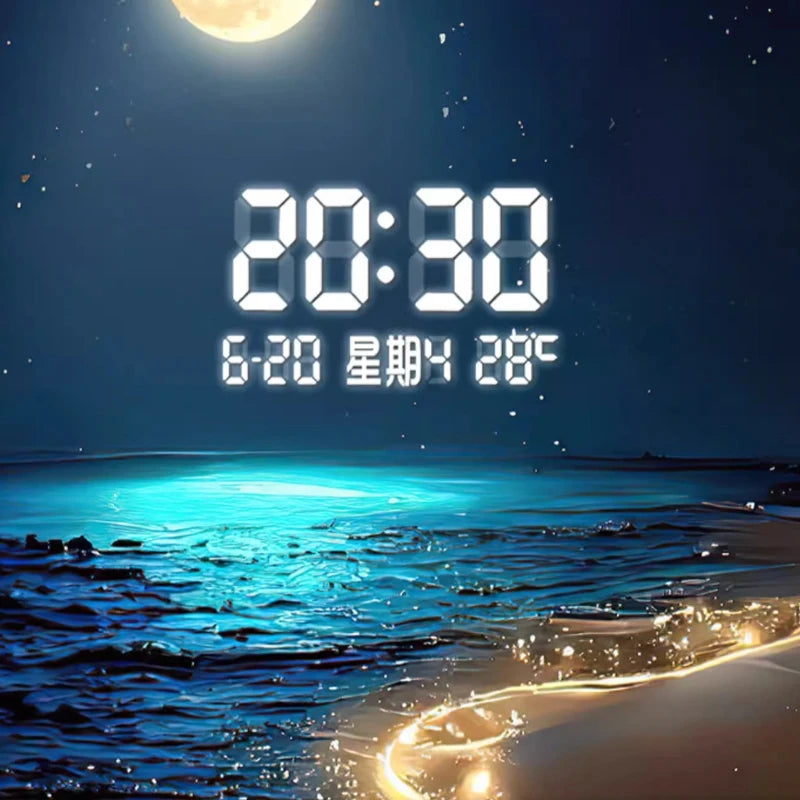 Large Wall clock home decor items Interior living room digital clock wall noiseless gaming room Kitchen home decoration luxury