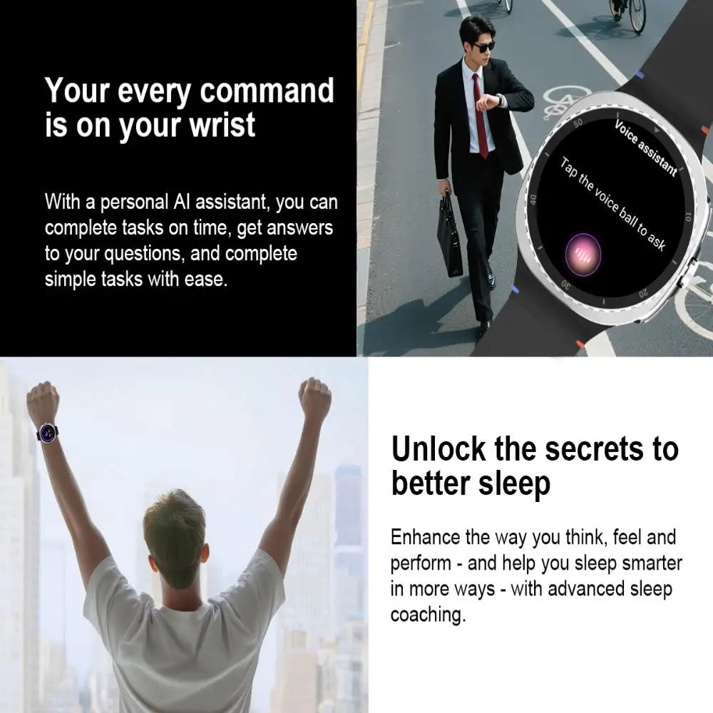 LunaWatch X™ Outdoor – Montre Connectée AMOLED 1.43", 9 Sports, Appels BT, Assistant Vocal, Charge Sans Fil