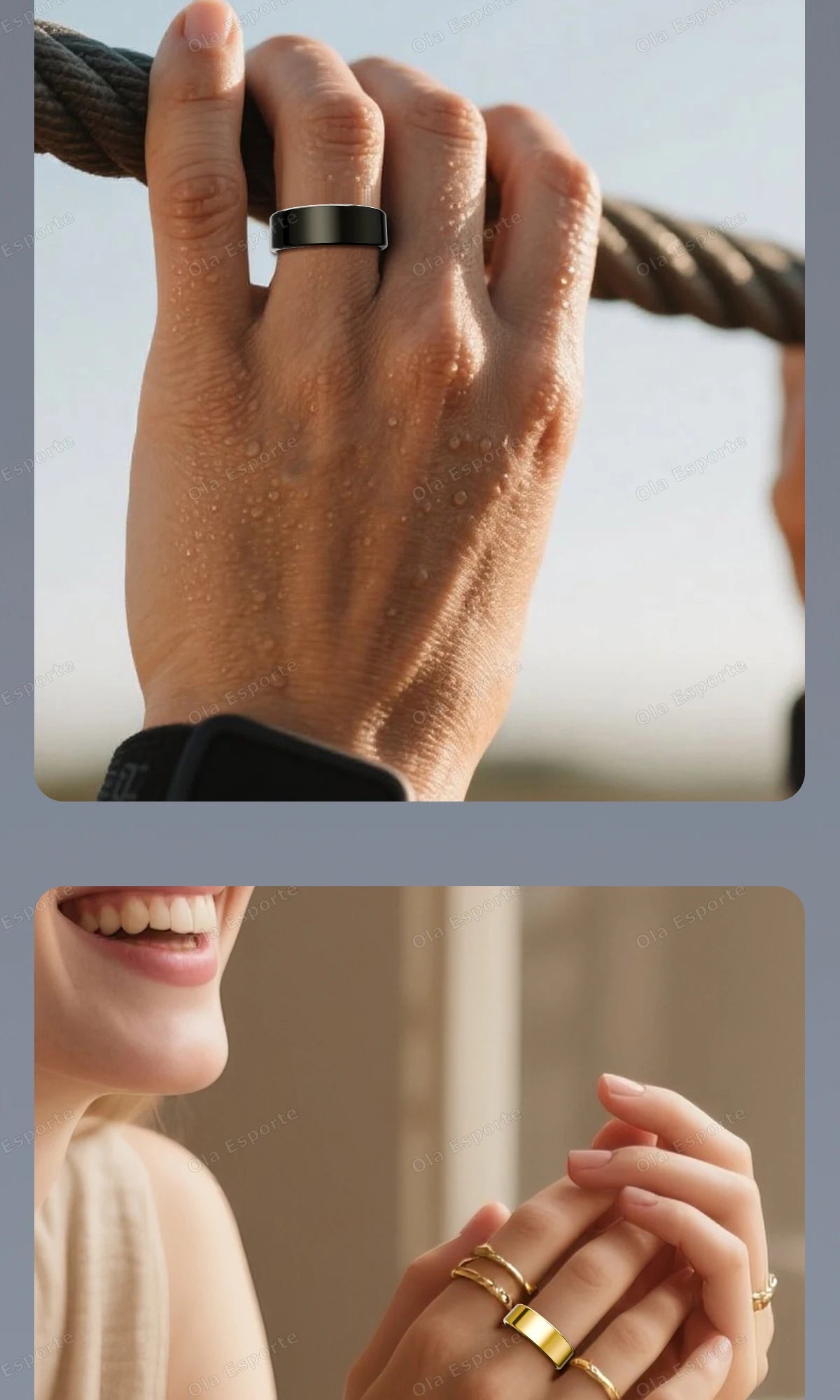 NovaRing X™ Endurance – Bague Connectée Écran, FC, SpO2, GPS, 15 Jours Veille, 29 Langues