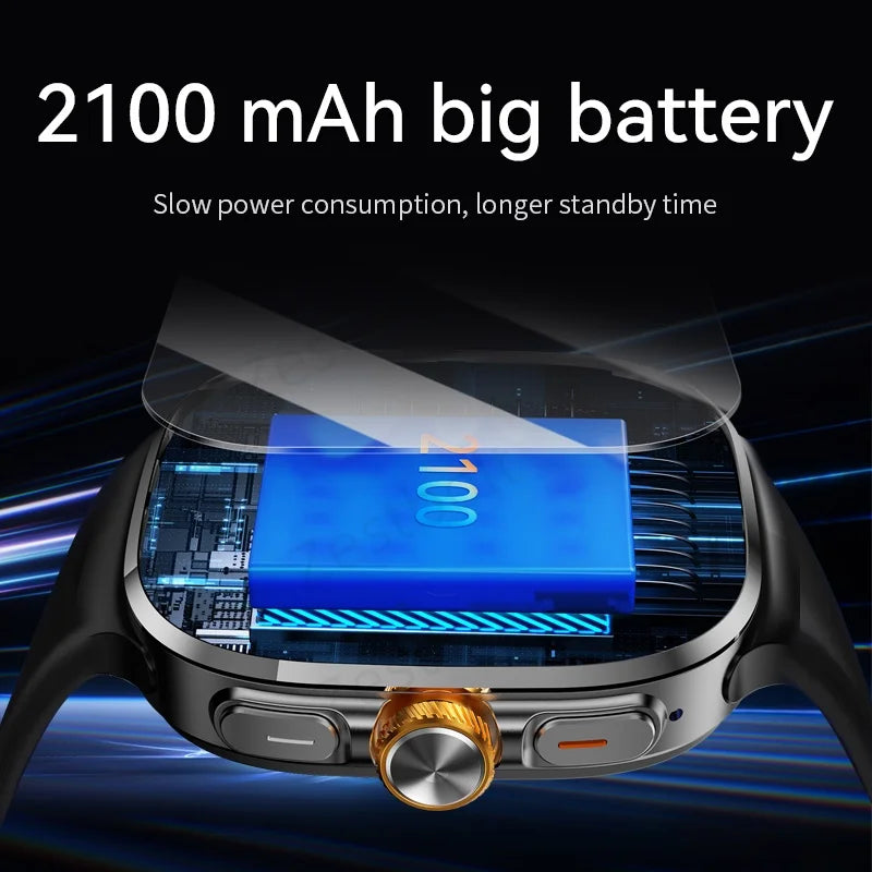 LunaWatch X™ Pro 5G – Smartwatch Android 10, Écran AMOLED 2,4", Caméra 8MP Rotative, SIM 4G/5G, GPS, WiFi