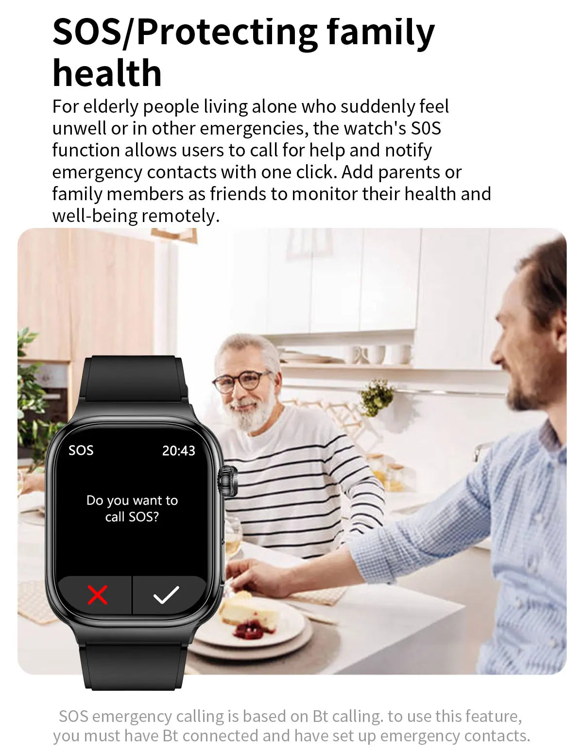 LunaWatch X™ Ultra Health – Montre Connectée AMOLED 2.04", ECG, Analyse Corporelle, Verre Saphir, IP68, 14 Bracelets