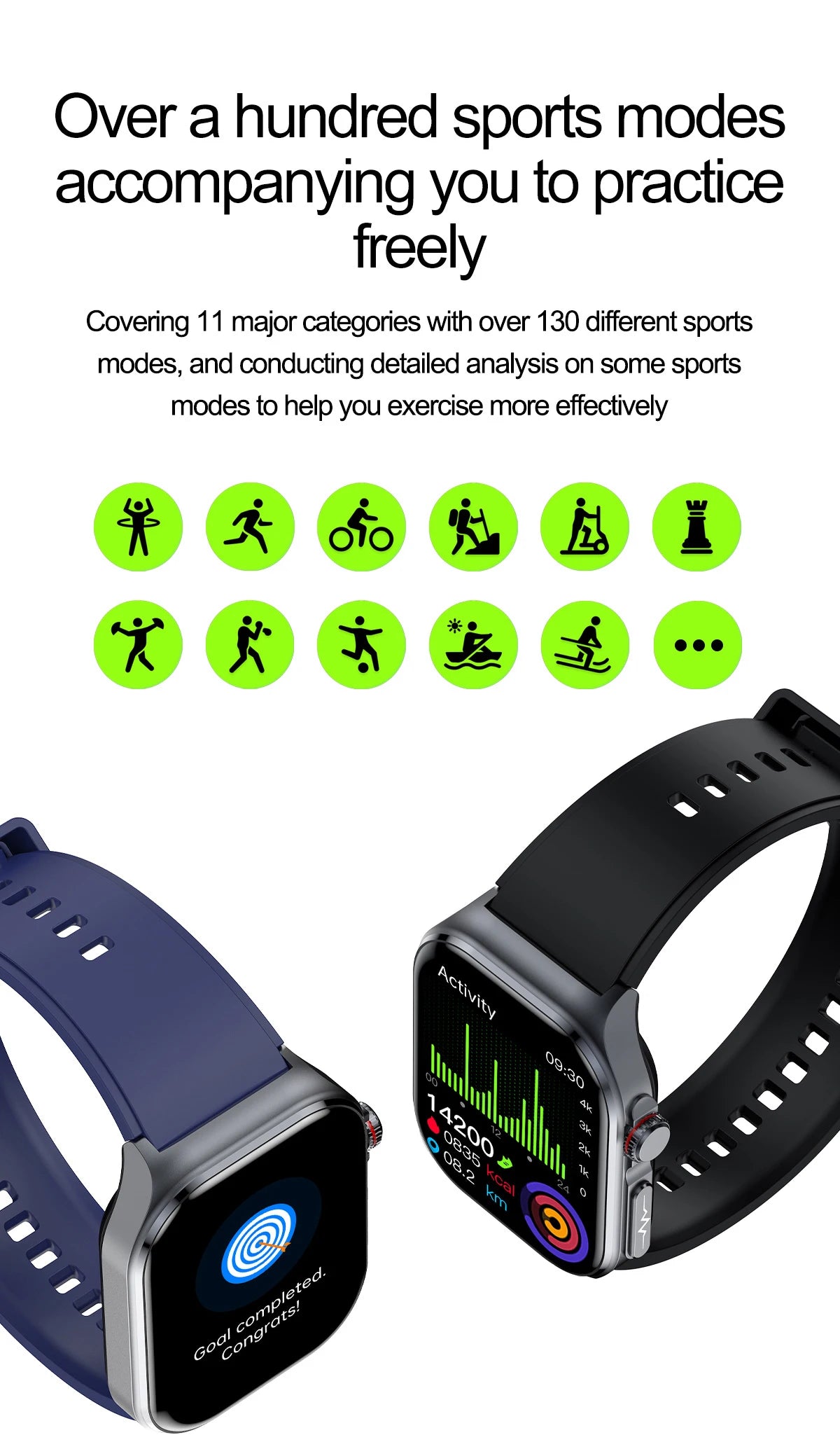 LunaWatch X™ Pro 2.04" – Montre Connectée AMOLED, ECG, NFC, Composition Corporelle, IP68, 7 Bracelets