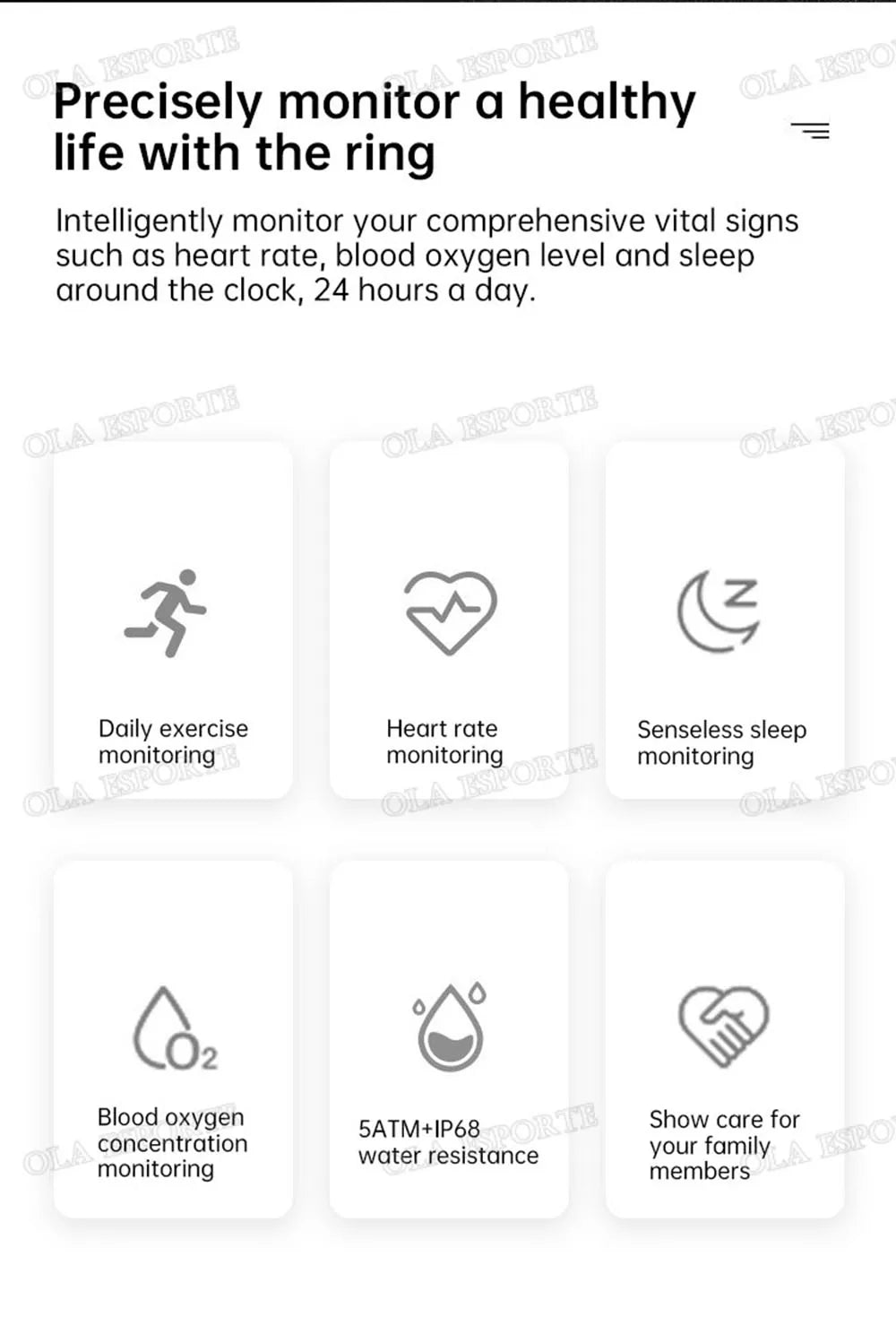 NovaRing X™ Céramique Pro – Bague Connectée Santé, Contrôle Gestuel, IP68 & 5ATM