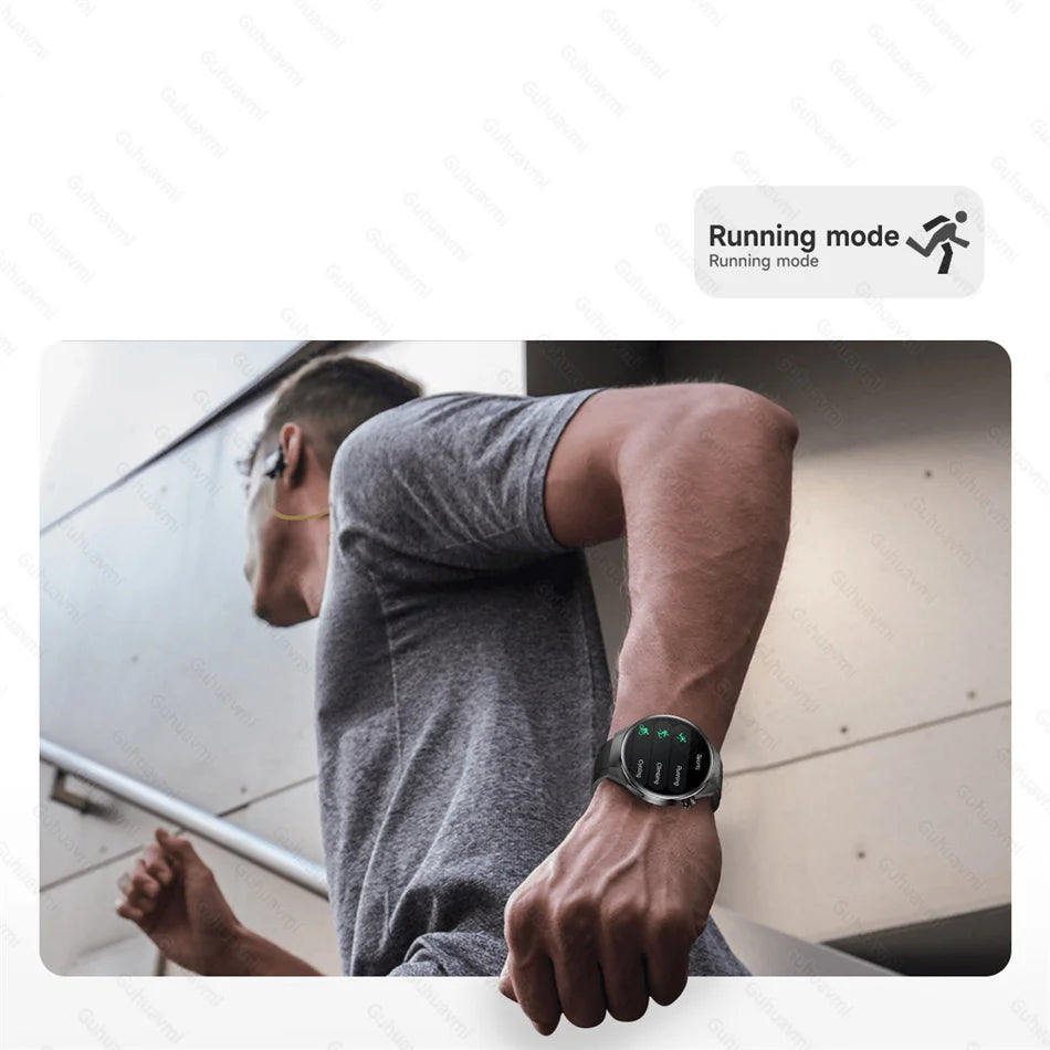 LunaWatch X™ Business Pro – Montre Connectée AMOLED 1.75", Boussole, Altimètre, Appels BT, 11 Bracelets