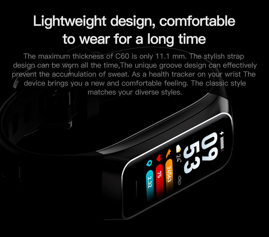 LunaFit X™ Pulse – Bracelet Connecté AMOLED, 3ATM 30m, Température, 25 Sports, 7 Jours, 4 Coloris