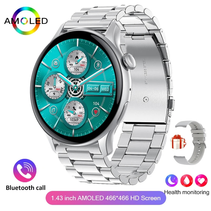 LunaWatch X™ Lady NFC – Montre Connectée Femme AMOLED 1.43", Always On, NFC, IP68, Acier, 9 Coloris