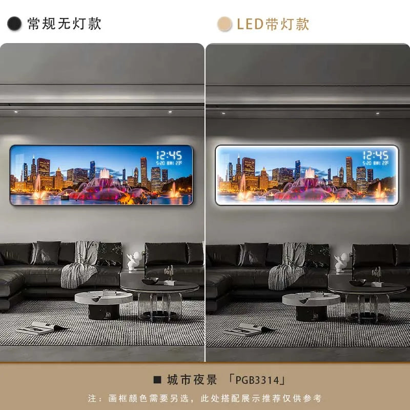 LumiWall™ City Night – Applique Murale LED Paysage Urbain, Bois, Dimmable, Télécommande