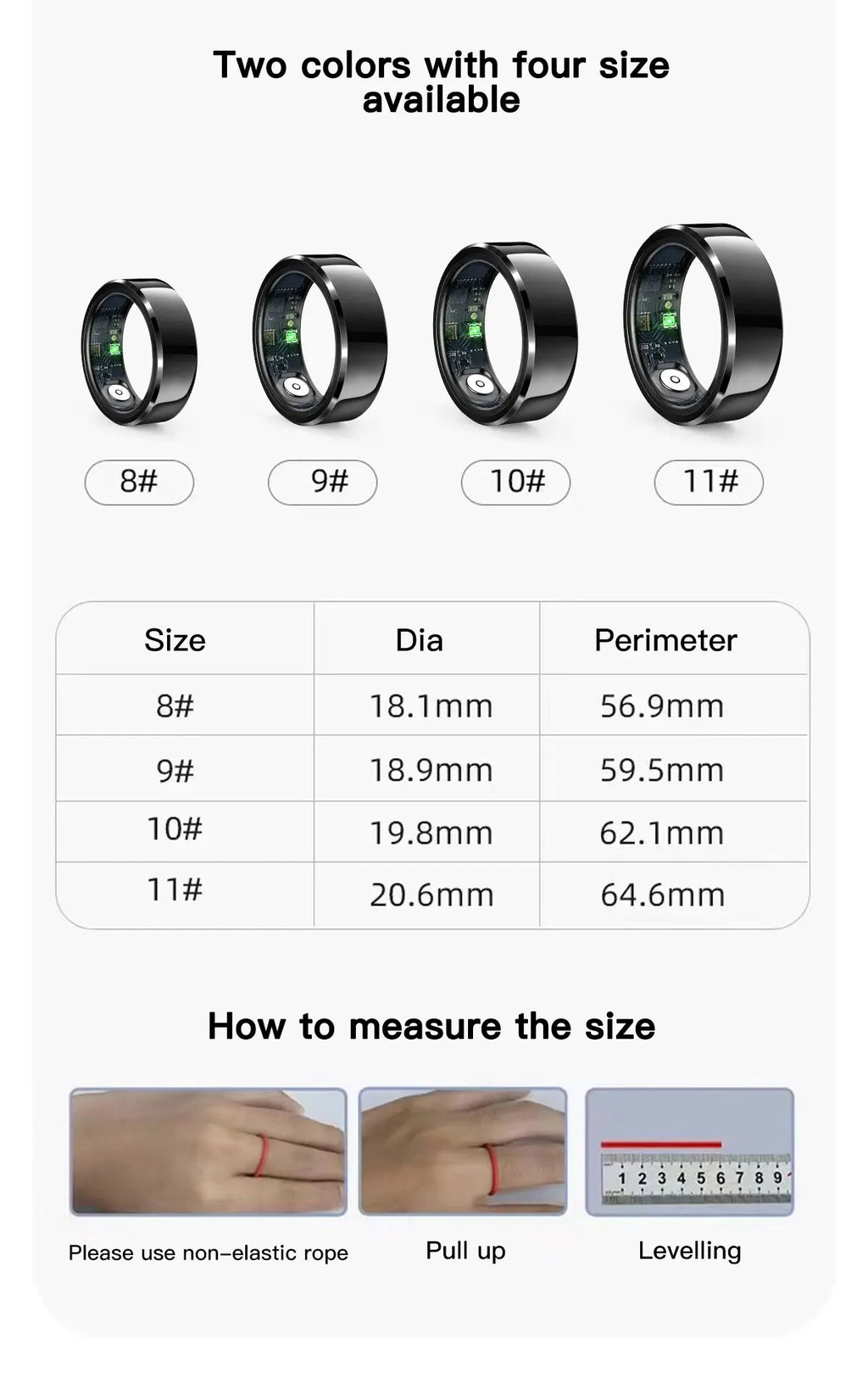 NovaRing X™ Steel Case – Smarter Ring Stahl + Ladeetui, Display, Herzfrequenz, SpO2, 5ATM