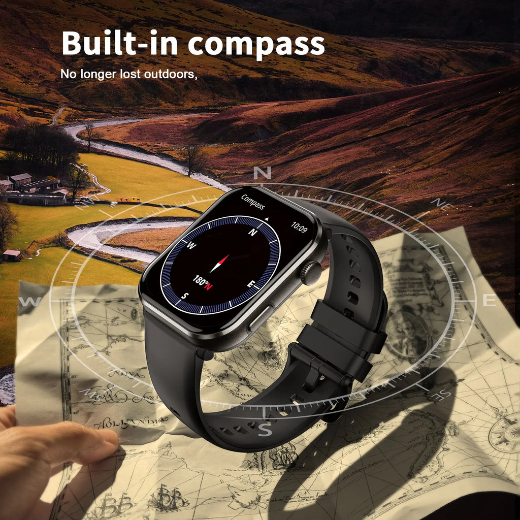 LunaWatch X™ Sport Elite – Montre Connectée AMOLED 1.96", 800mAh, Appels BT, SpO2, 3 Coloris