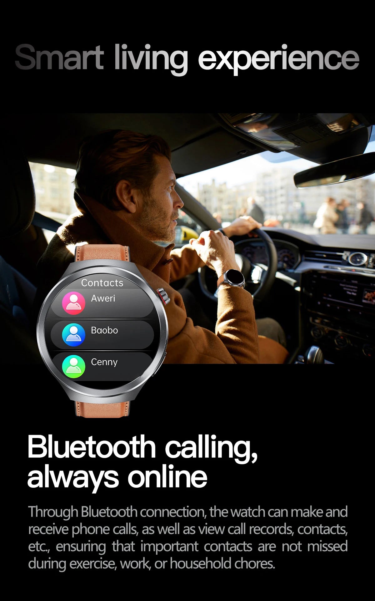 LunaWatch X™ ECG Pro NFC – Montre Connectée AMOLED 1.73", ECG, NFC, IP68, SOS, Appels BT, 530mAh