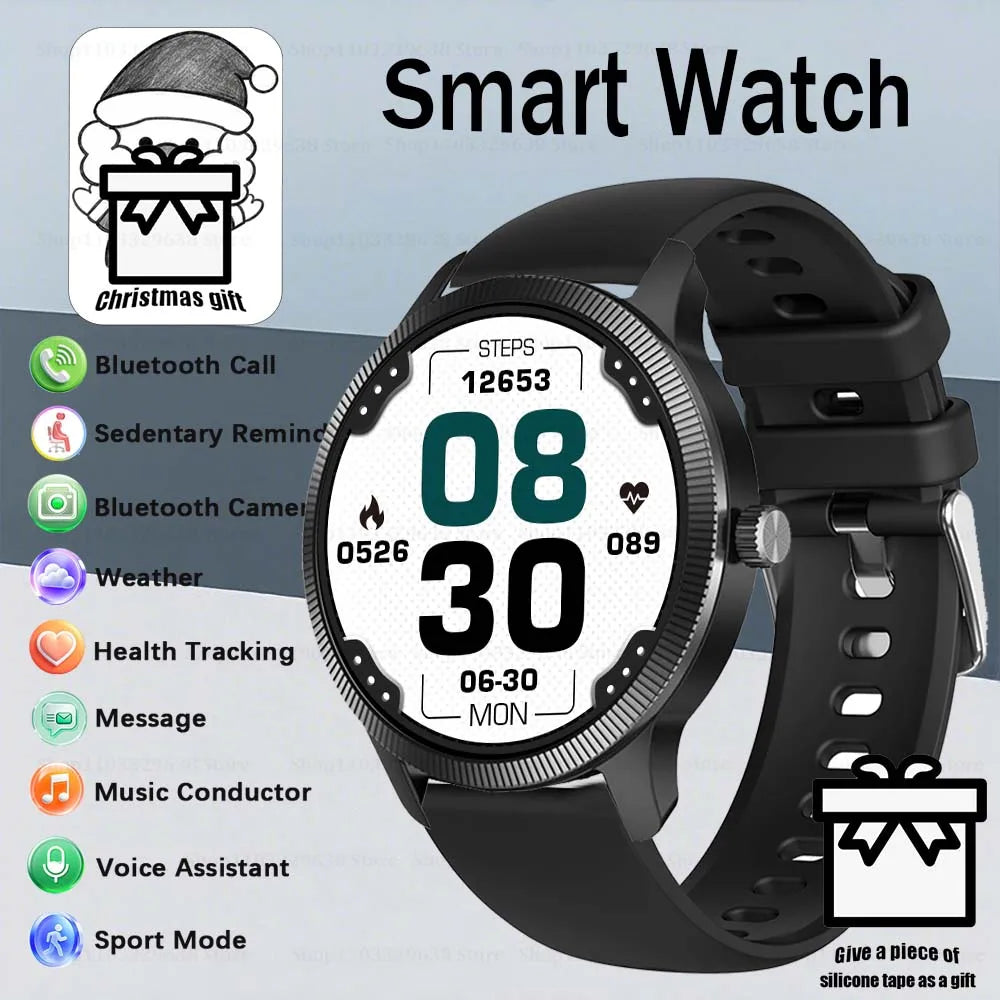 LunaWatch X™ Classic – Montre Connectée Homme AMOLED 1.3", Bracelet Acier, GPS, FC, SpO2, Appels BT
