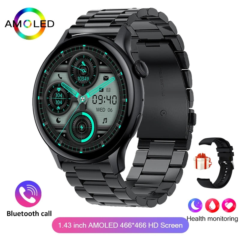 LunaWatch X™ Lady NFC – Montre Connectée Femme AMOLED 1.43", Always On, NFC, IP68, Acier, 9 Coloris