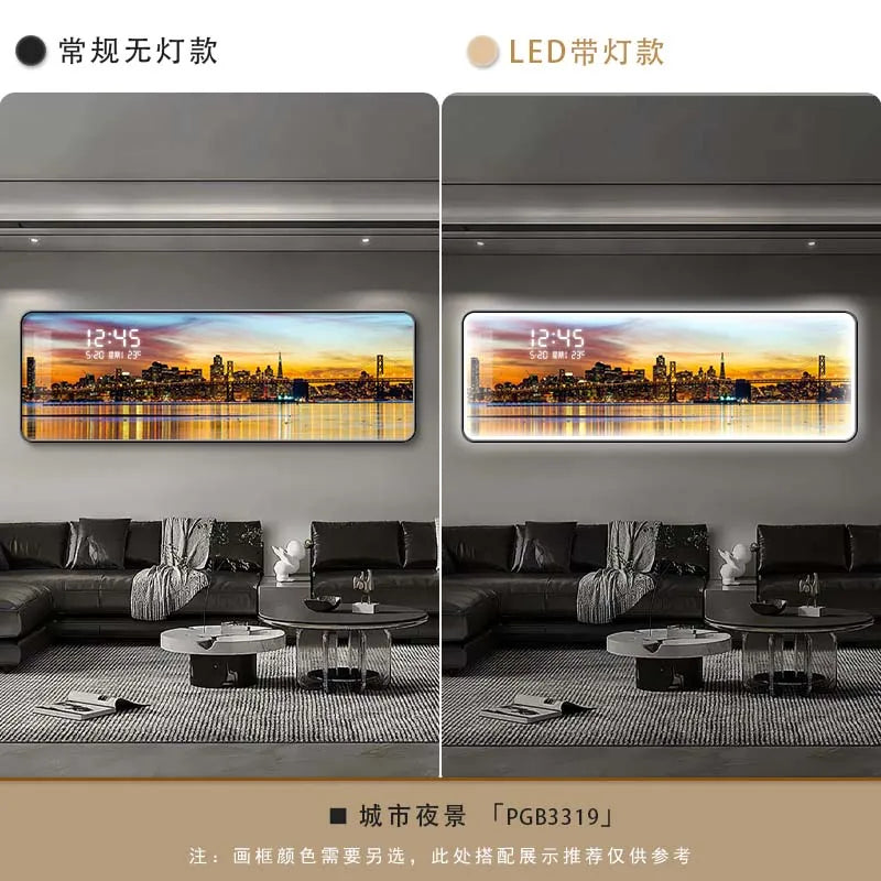 LumiWall™ City Night – Applique Murale LED Paysage Urbain, Bois, Dimmable, Télécommande