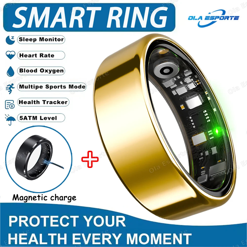 NovaRing X™ Endurance – Bague Connectée Écran, FC, SpO2, GPS, 15 Jours Veille, 29 Langues